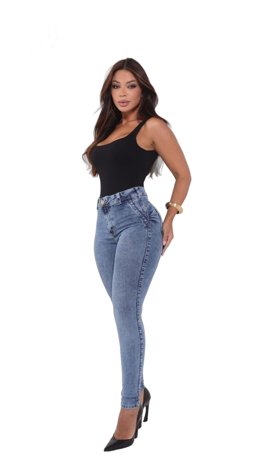 Calça Jeans Feminina Skinny Cintura Intermediária Clara Modeladora