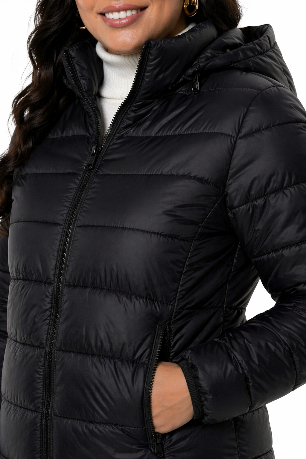 Jaqueta Feminino Nylon Puffer Plus Size