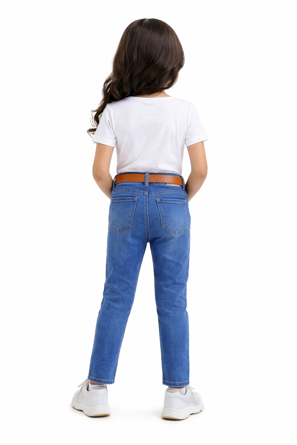 Calça Loren Jeans Feminina Cintura Alta Cargo Casual Moderna