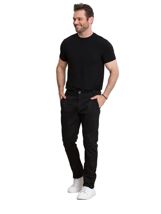 Calça Masculina Sarja Sport Fino Preta
