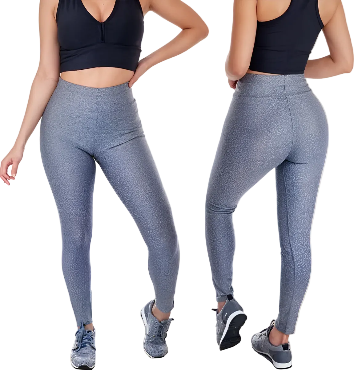 Calça Legging Fitness Academia Suplex Com Cintura Alta