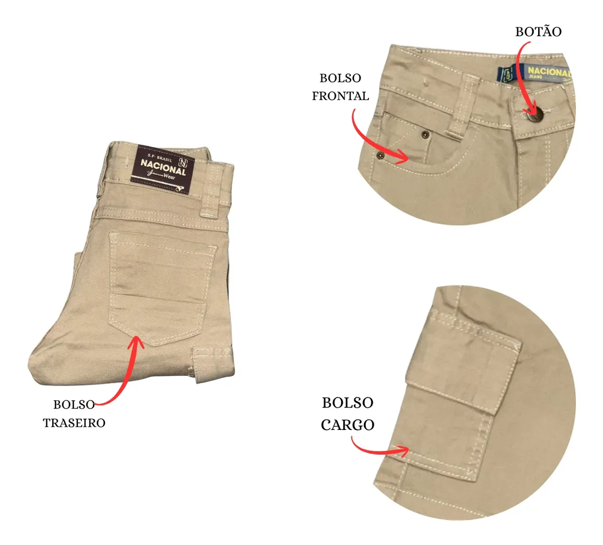 Bermuda Jeans Infanto Menino Cargo