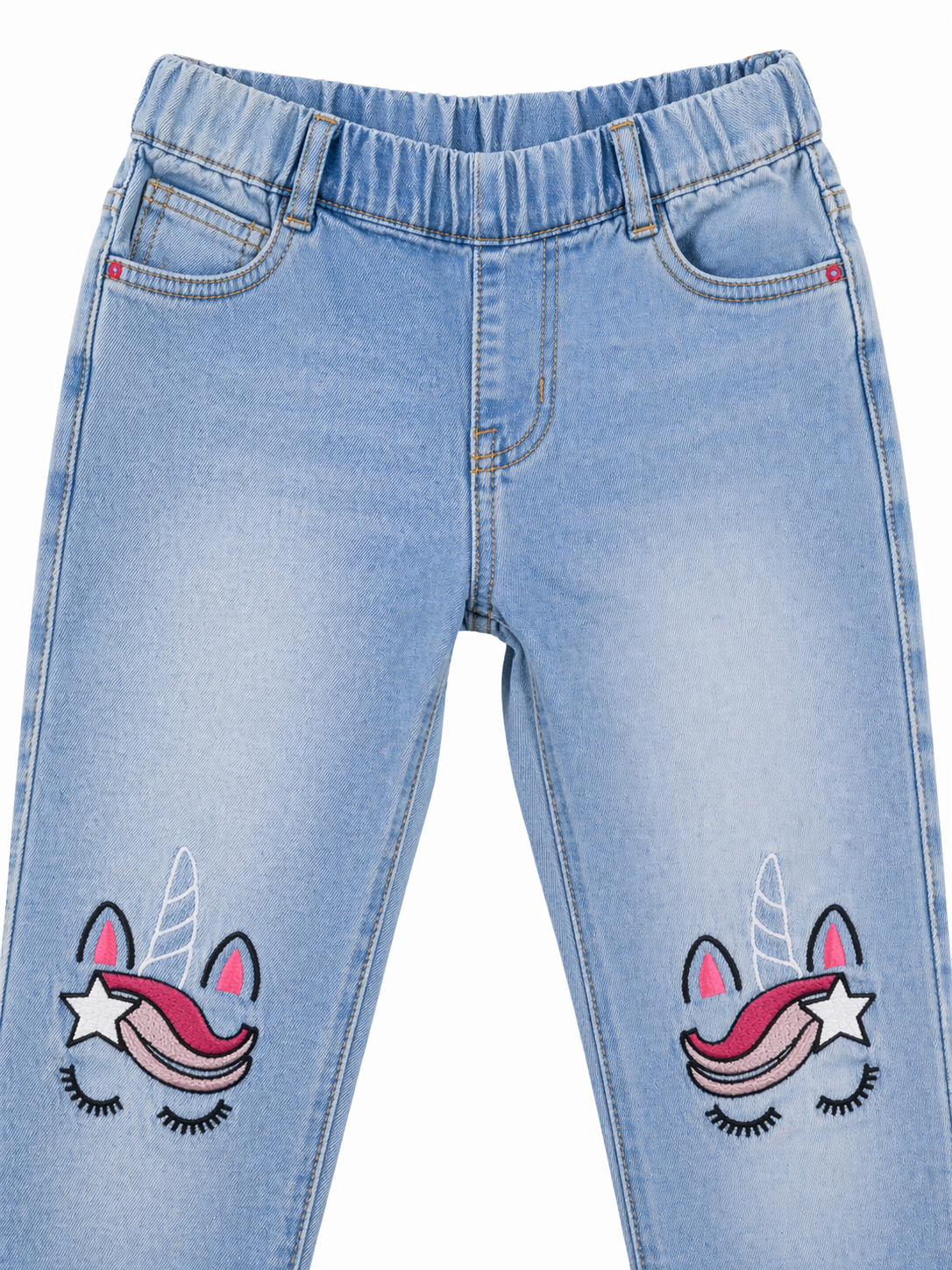 Calça Skinny Feminina Infantil Unicornio Bordado