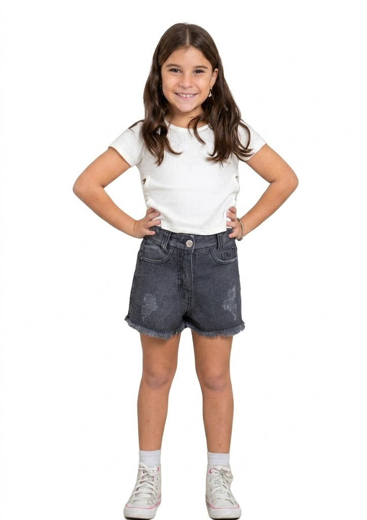 Shorts Infanto Destroyed Desfiado