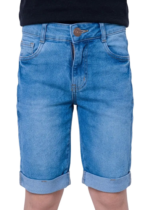 Bermuda Jeans Meninos Infanto Elastico no cós