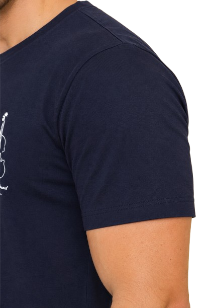 Camiseta Masculina Estampada Violino Timeless Sound Premium Manga Curta Casual