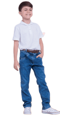 Calça Jeans Infantil Masculina Tradicional com Cinto