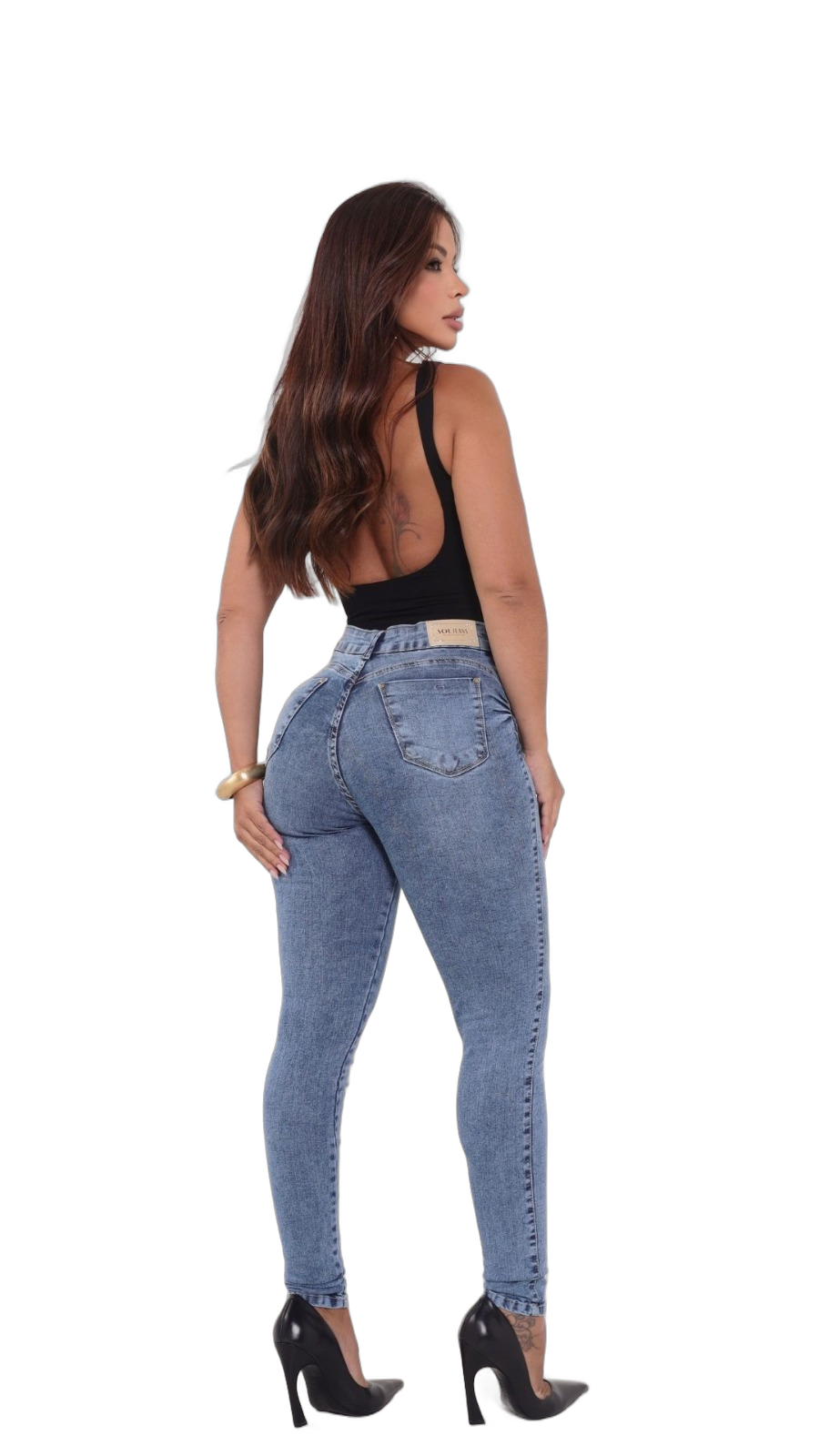 Calça Jeans Feminina Skinny Cintura Intermediária Clara Modeladora