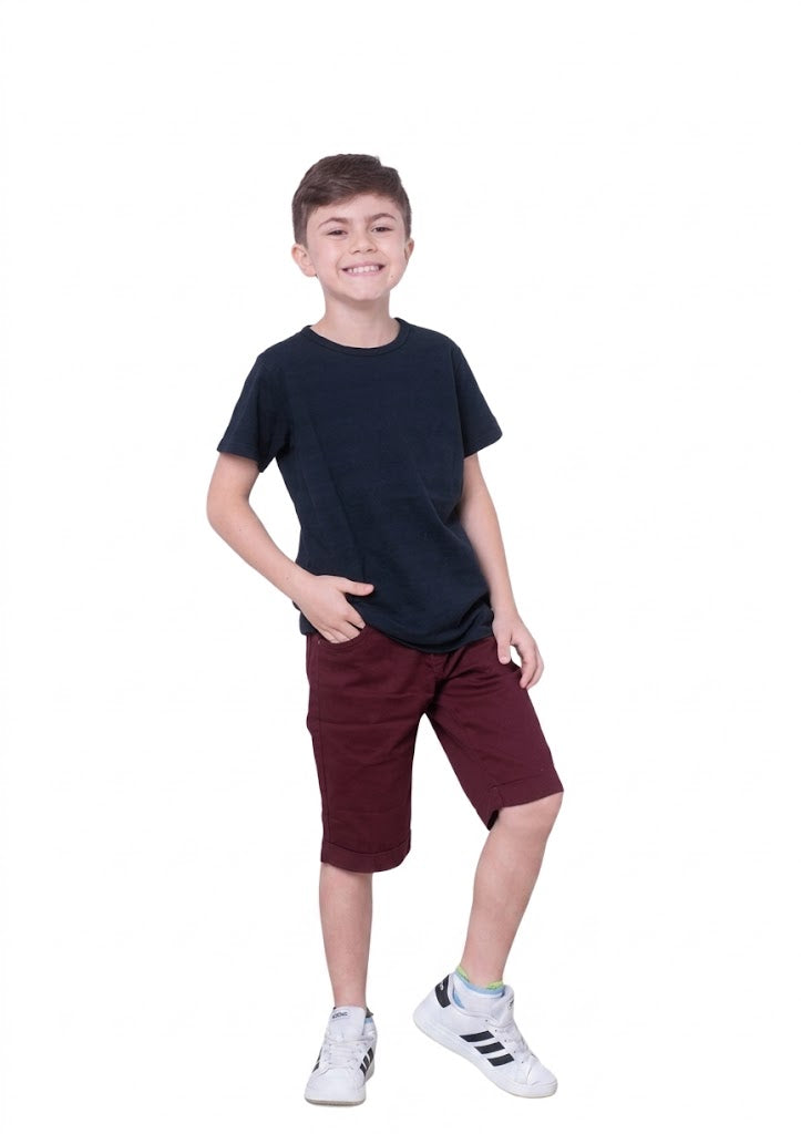 Bermuda Sarja Slim Infantil