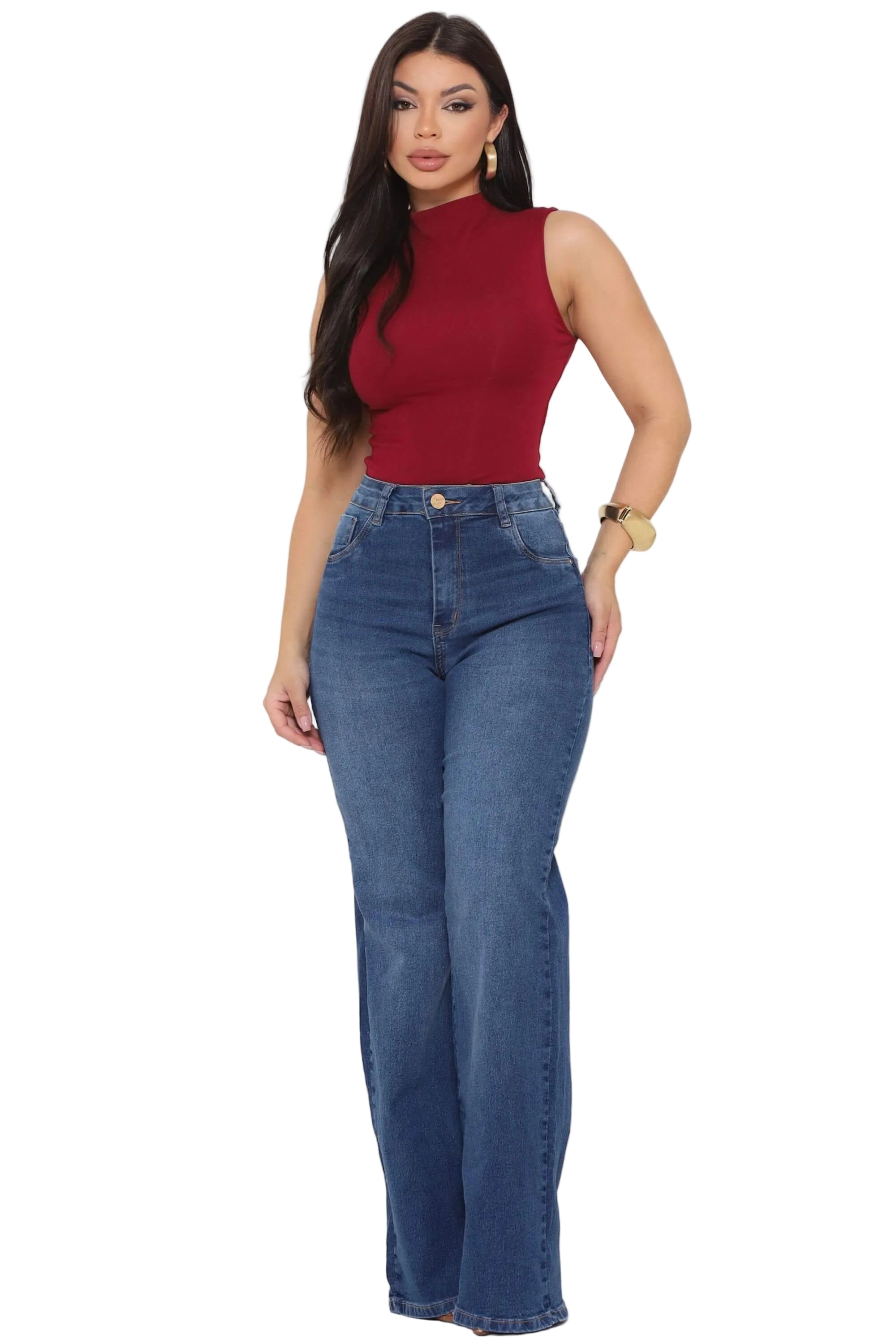Calça Jeans Wide Leg Conclusão Jeans