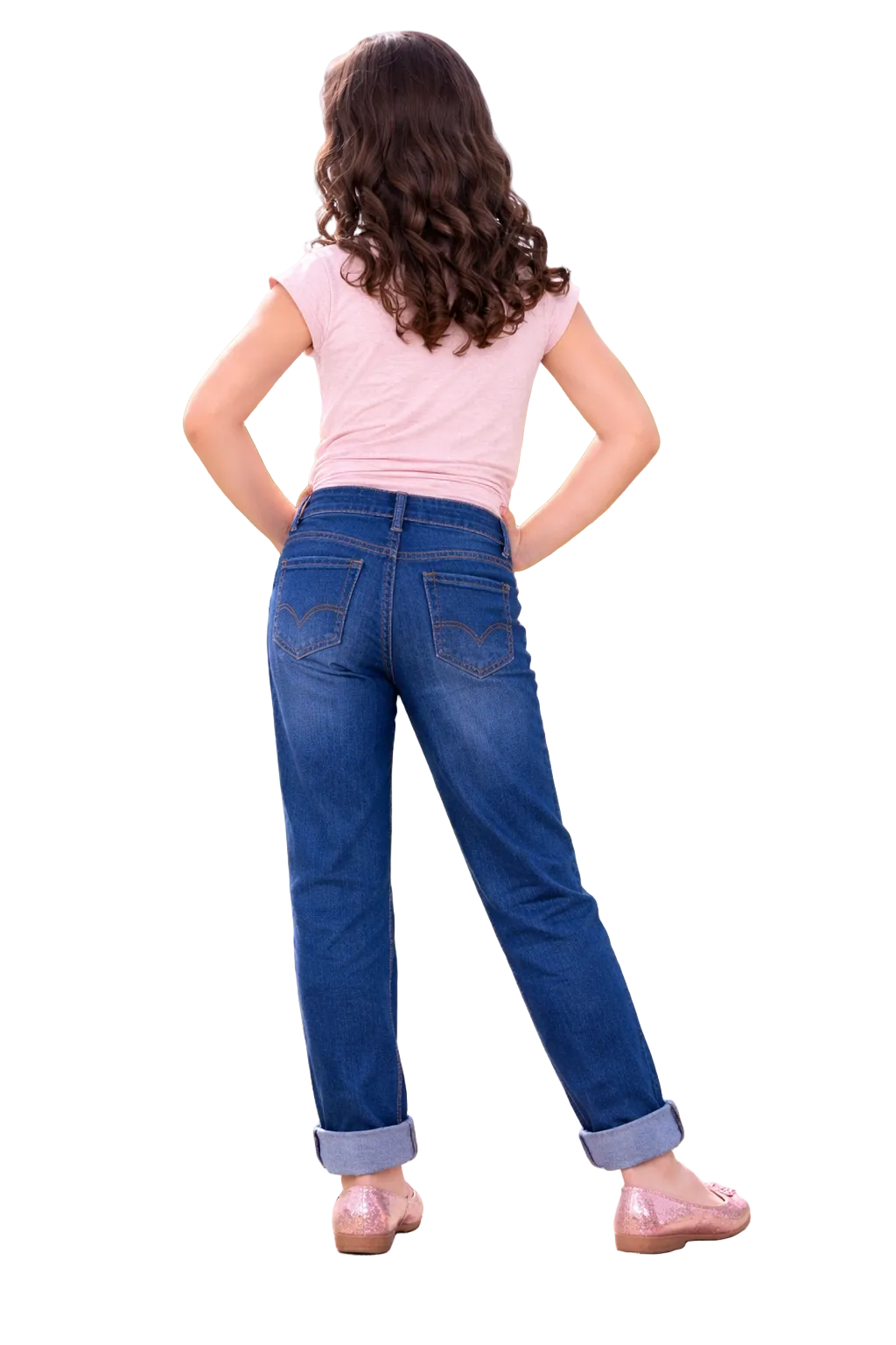 Calça Jeans Infantil Feminina Azul Destroyed Moderna Confortável