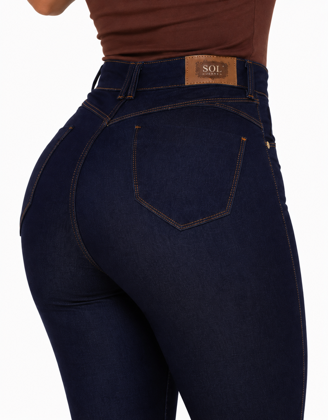 Calça Jeans Feminina Skinny Cintura Alta com Elastano