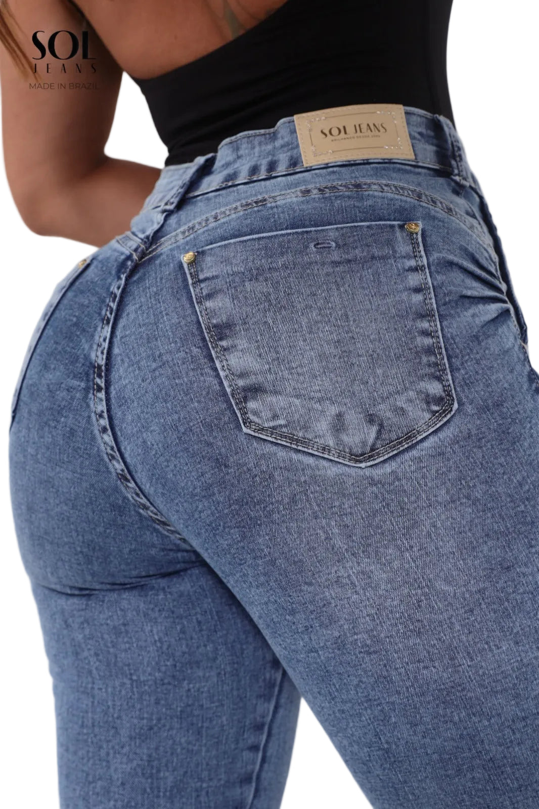 Calça Jeans Feminina Skinny Cintura Intermediária Clara Modeladora