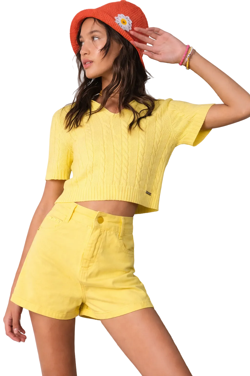 Shorts Infantil Menina Em Brim Com Regulagem