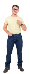 Calça Jeans Masculina Slim Fit Tradicional com Lavagem Escura e Caimento Reto