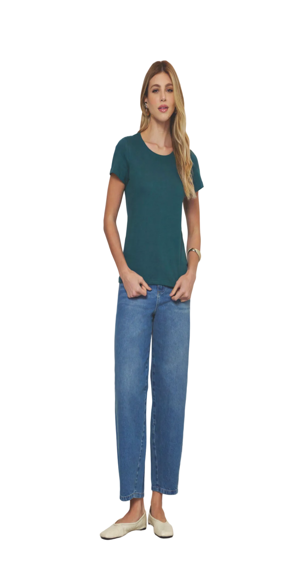 Camiseta Feminina Gola Redonda Basica Casual