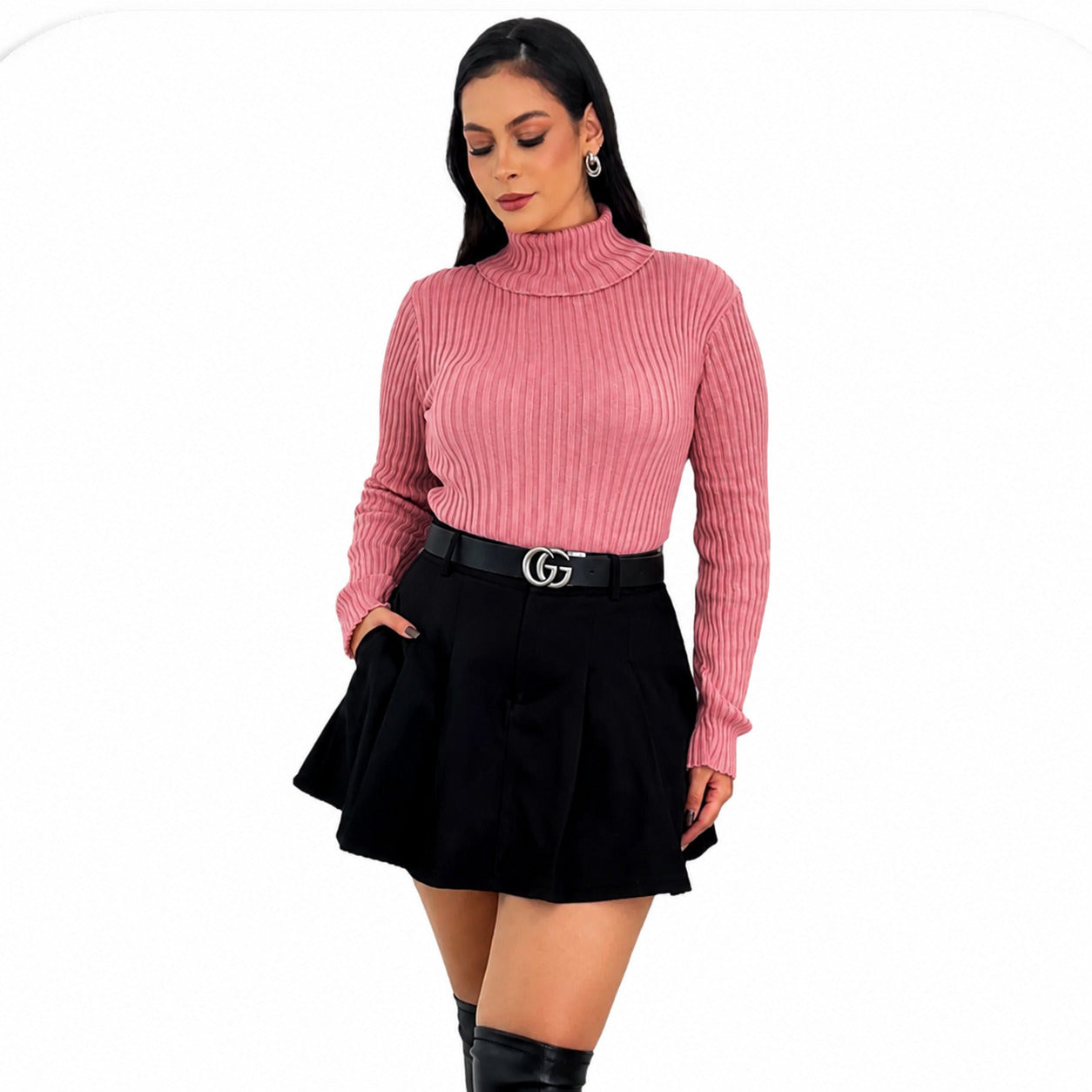 Blusa De Frio Tricot Feminina Suéter Lã Casaco Inverno Tricô