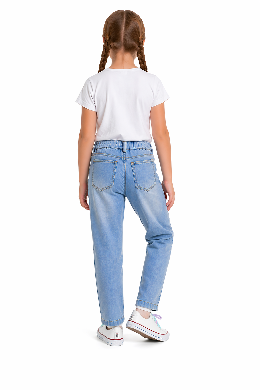 Calça Skinny Feminina Infantil Unicornio Bordado