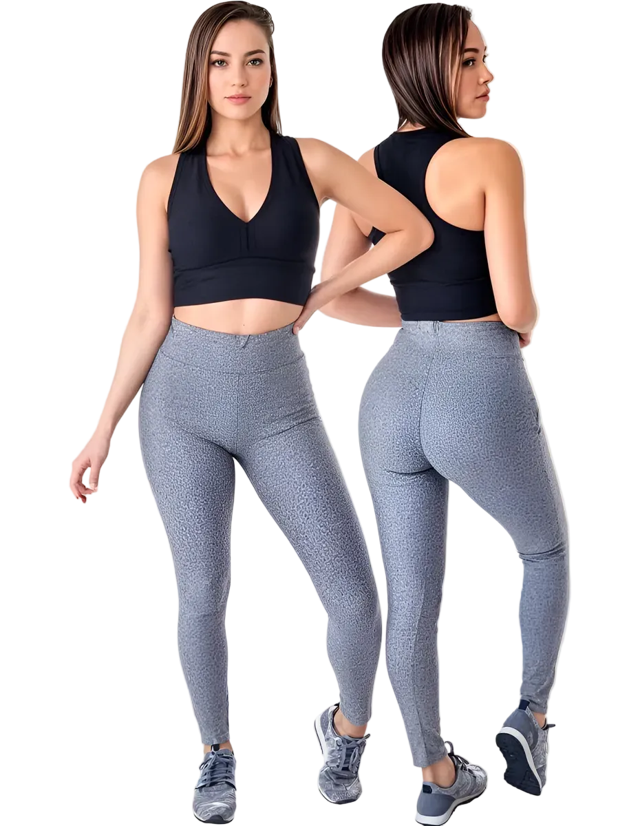 Calça Legging Fitness Academia Suplex Com Cintura Alta