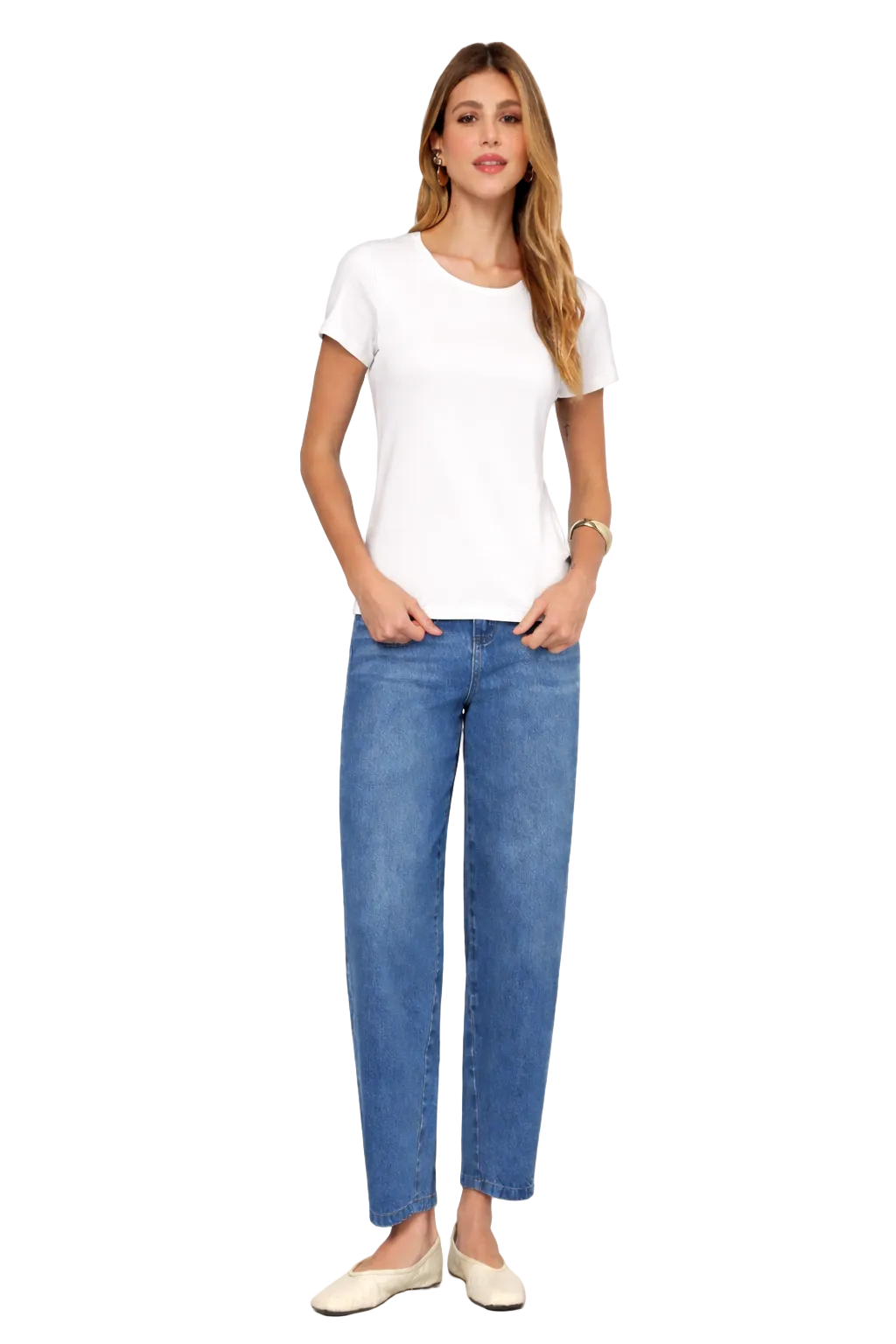 Camiseta Feminina Gola Redonda Basica Casual