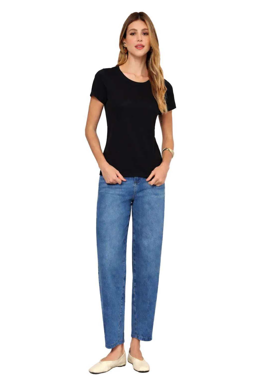 Camiseta Feminina Gola Redonda Basica Casual