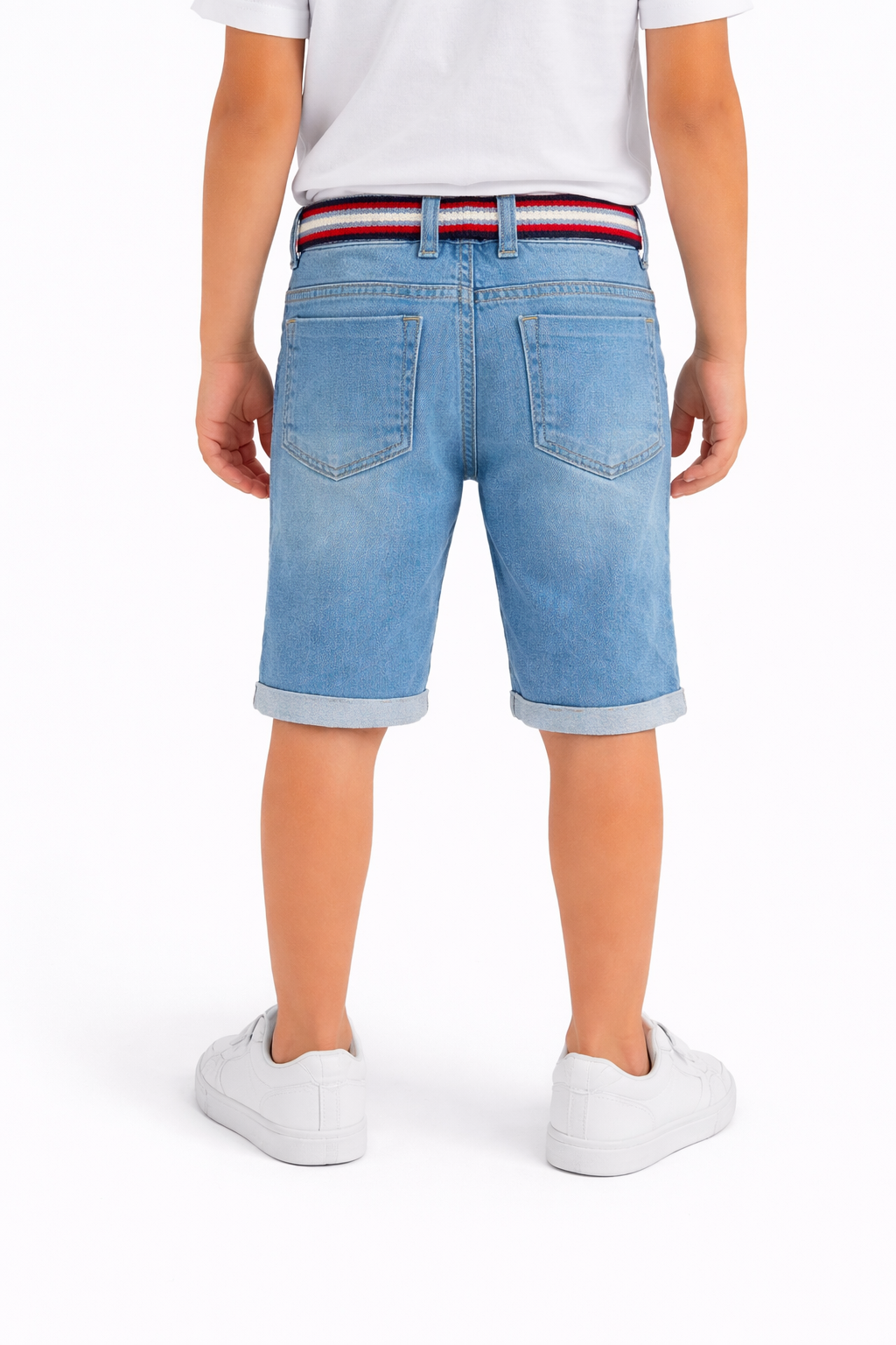 Bermuda Jeans Infantil Menino com Cinto Confortável Estilo Casual