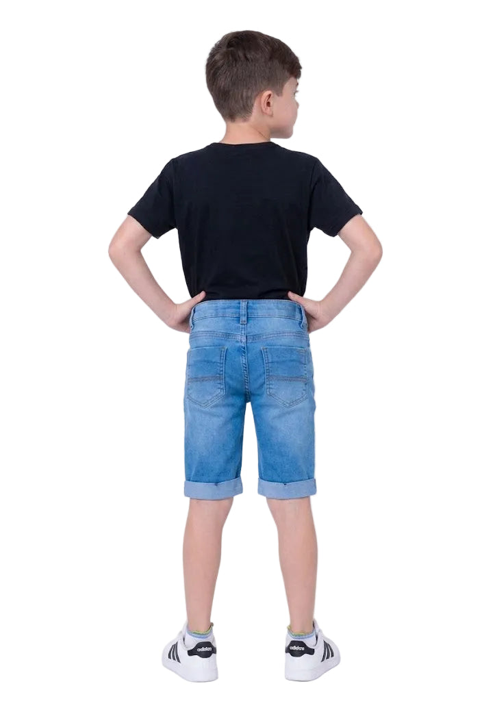 Bermuda Jeans Meninos Infanto Elastico no cós