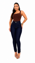 Calça Jeans Feminina Skinny Cintura Alta com Elastano