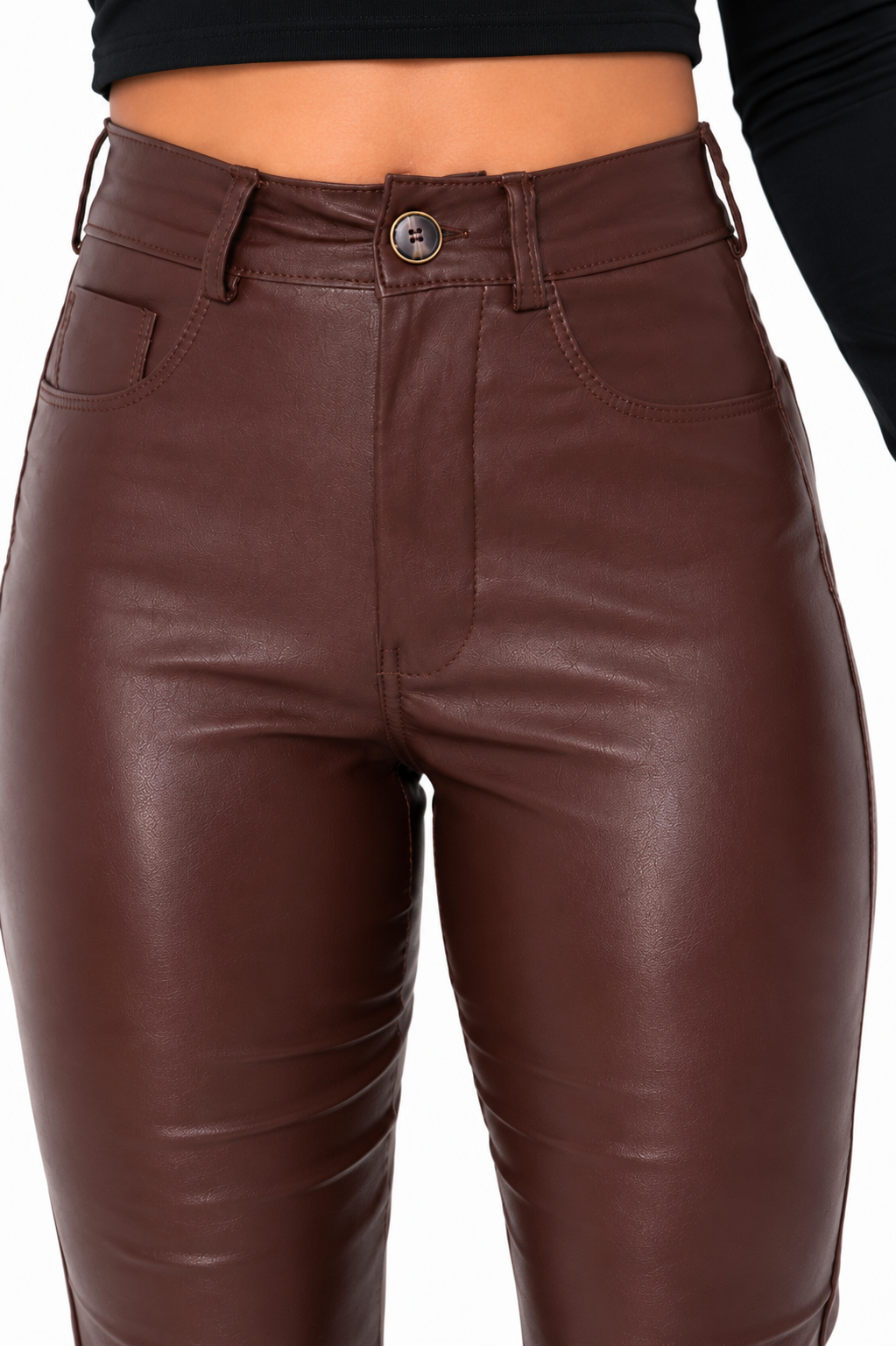 Calça Flare Feminina Resinado Marrom