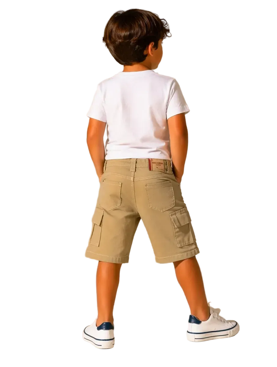 Bermuda Jeans Infanto Menino Cargo