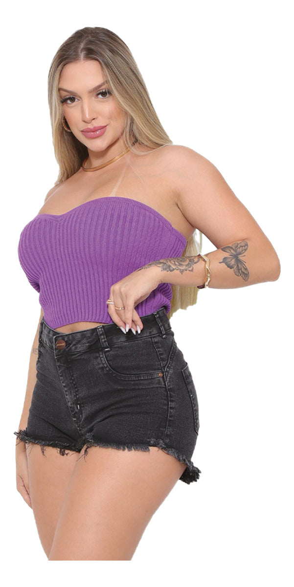 Short Jeans Feminino Cavado Empina Bumbum Verão Credencial