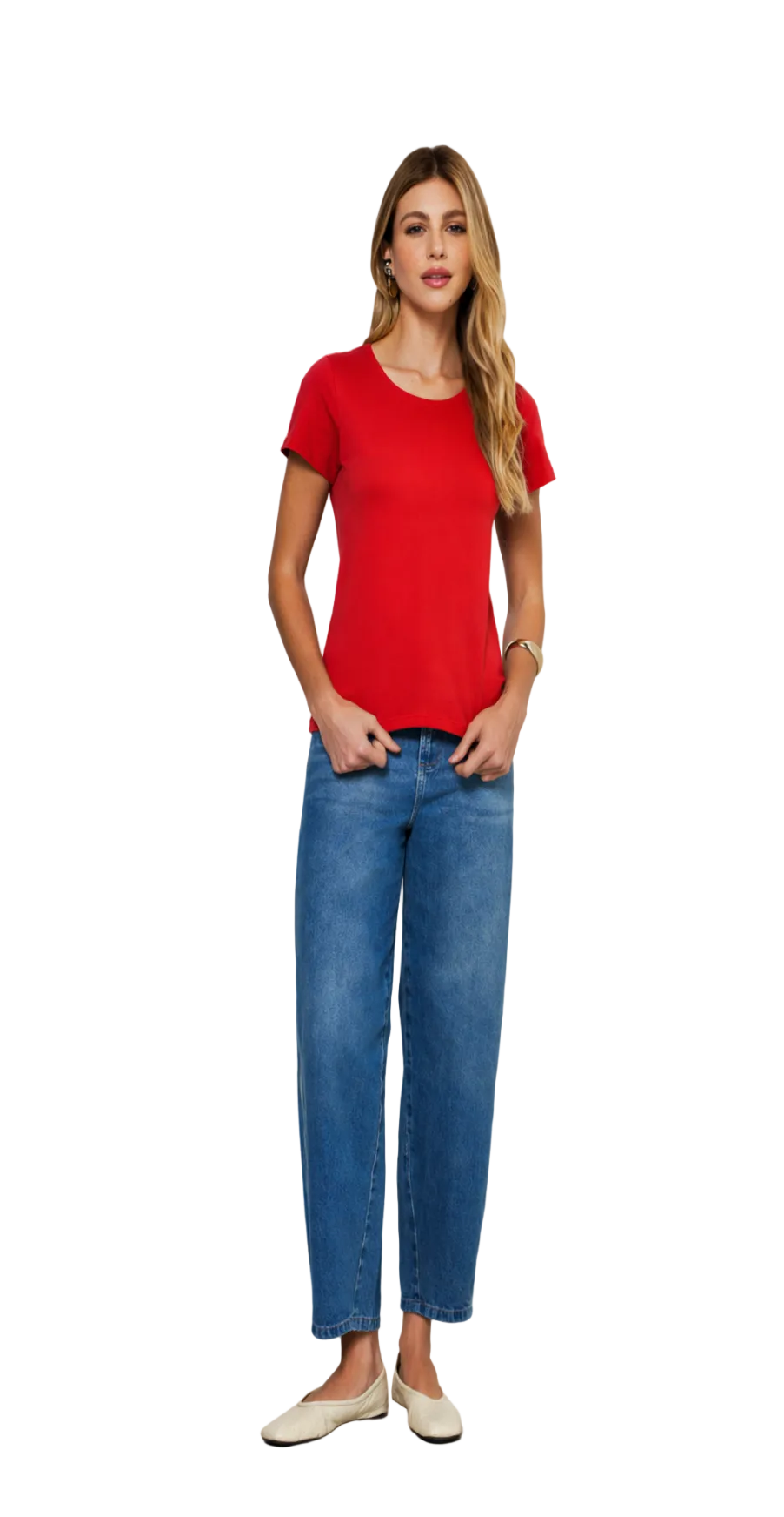 Kit 6 Camisetas Gola Redonda Basicas Femininas Casuais Sortidas