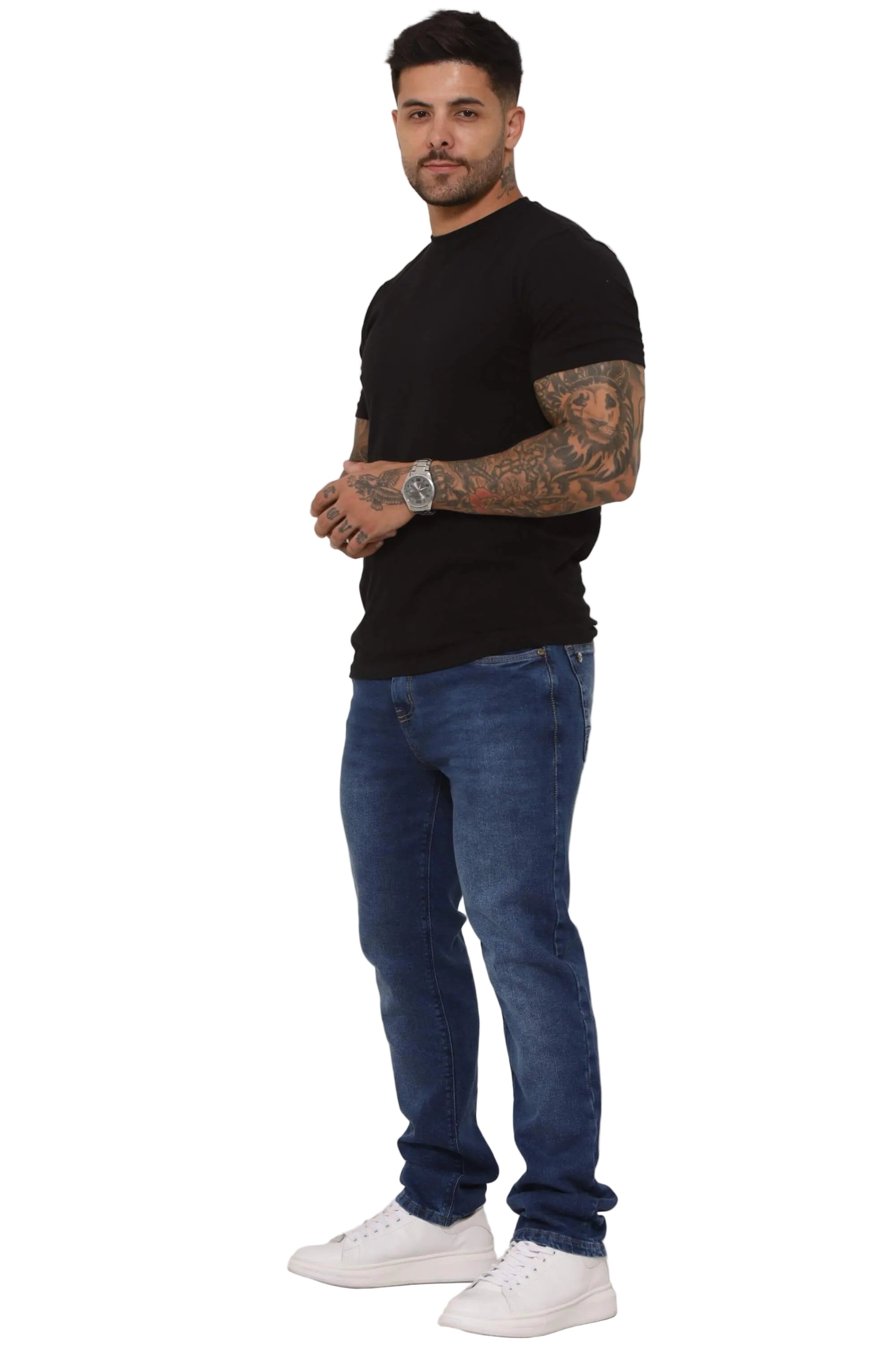 Calça Jeans masculino Slim Azul Escuro