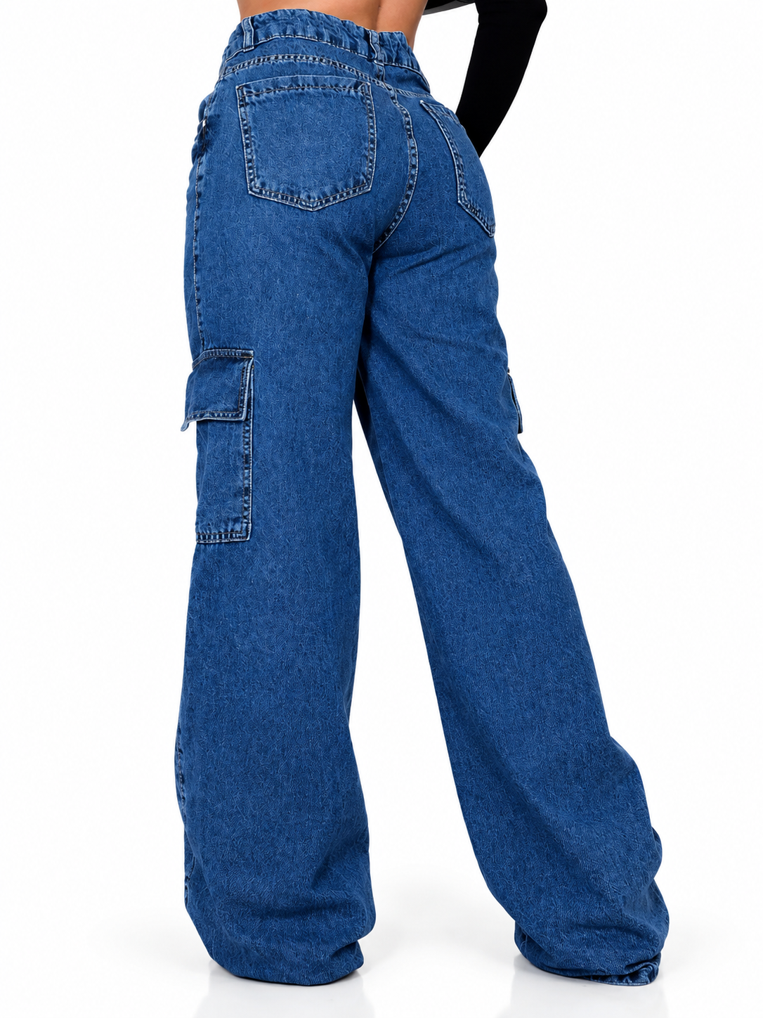 Calça Jeans Feminino Cargo Levanta Bumbum