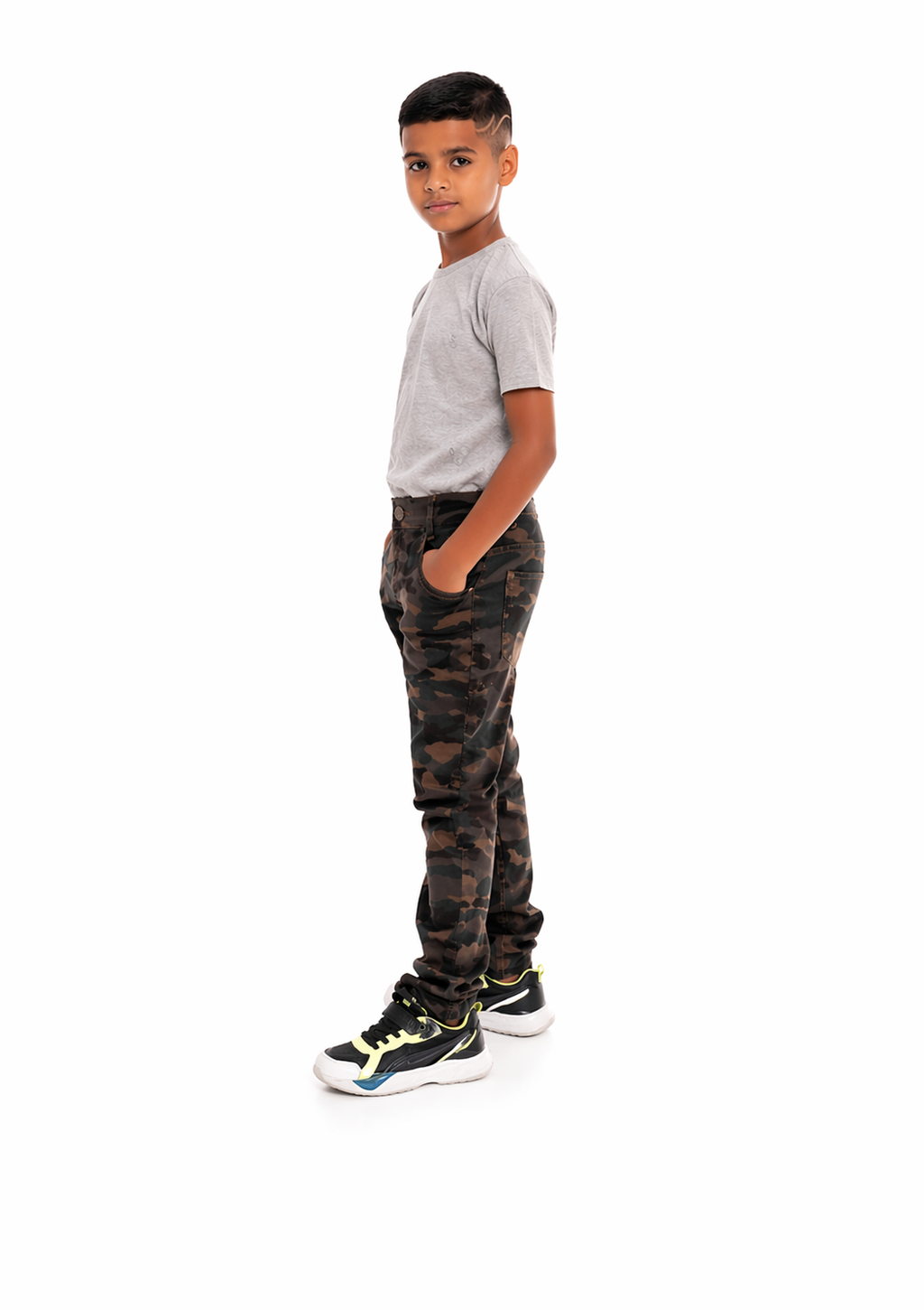 Calça Camuflada  Slim Infanto