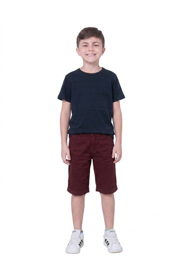 Bermuda Sarja Slim Infantil