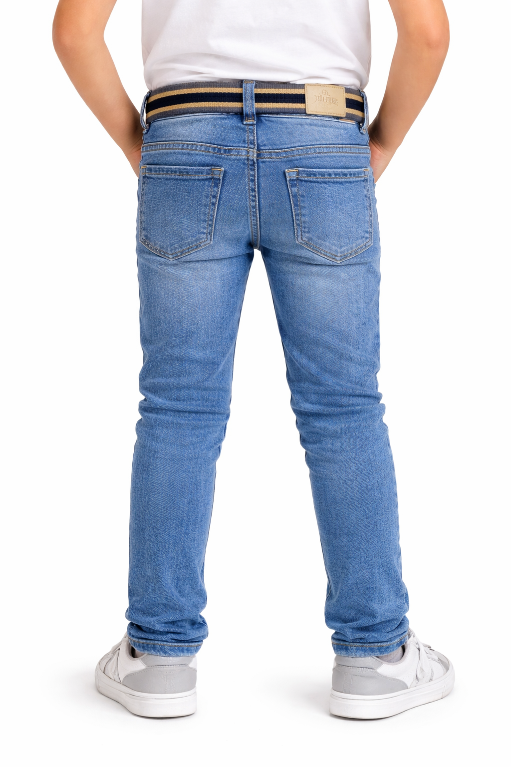 Calça Jeans Infantil Masculina Tradicional com Cinto