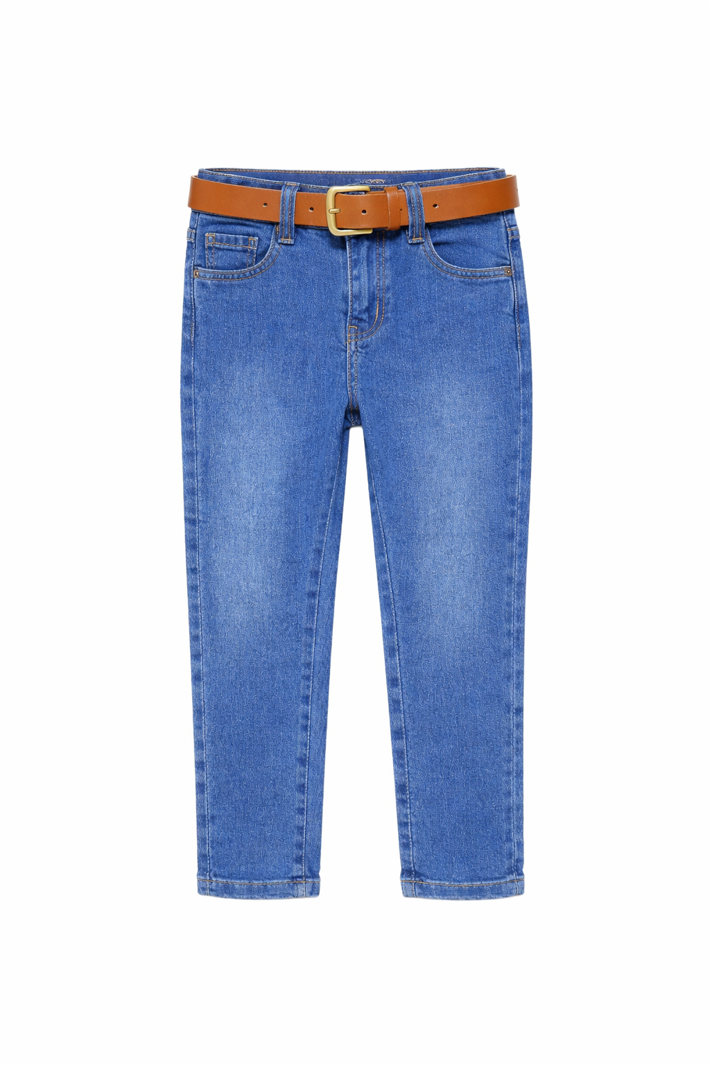 Calça Loren Jeans Feminina Cintura Alta Cargo Casual Moderna