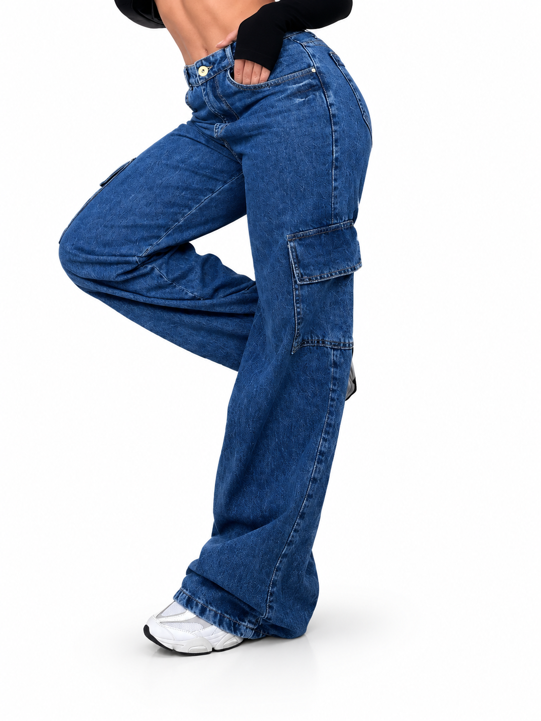 Calça Jeans Feminino Cargo Levanta Bumbum