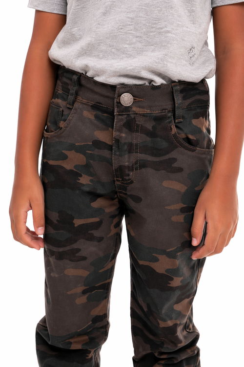 Calça Camuflada  Slim Infanto