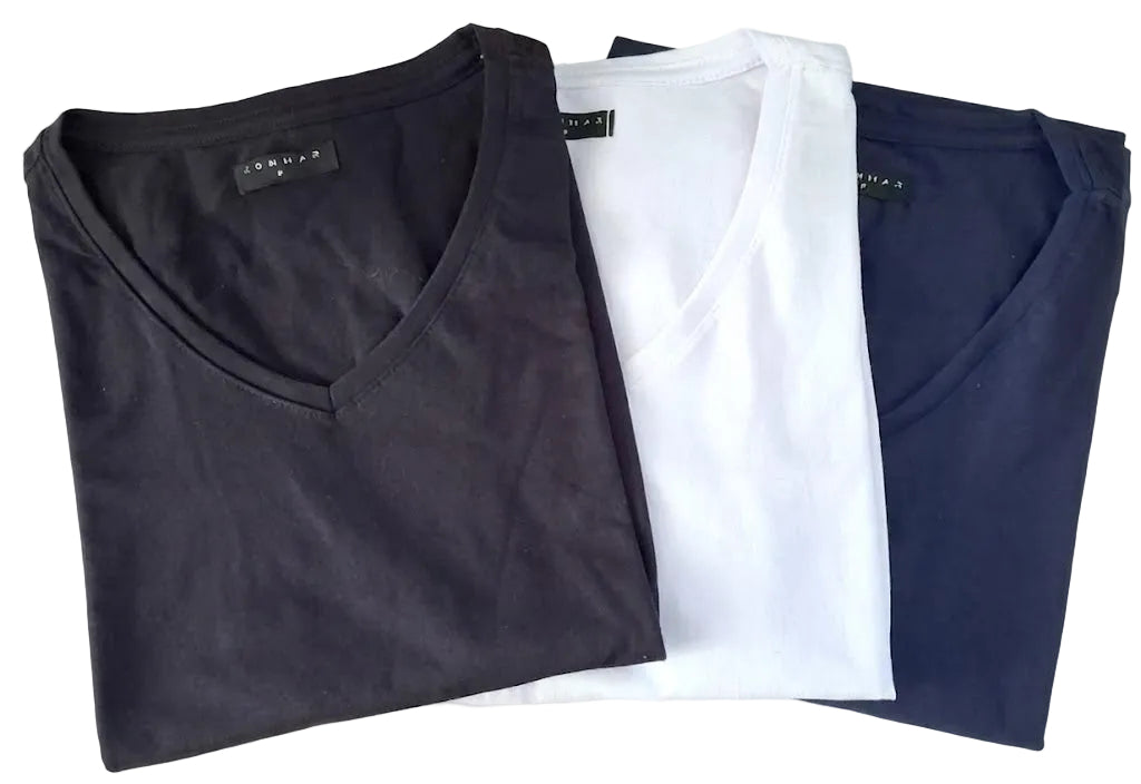 Camiseta Feminina Gola V Basica Casual