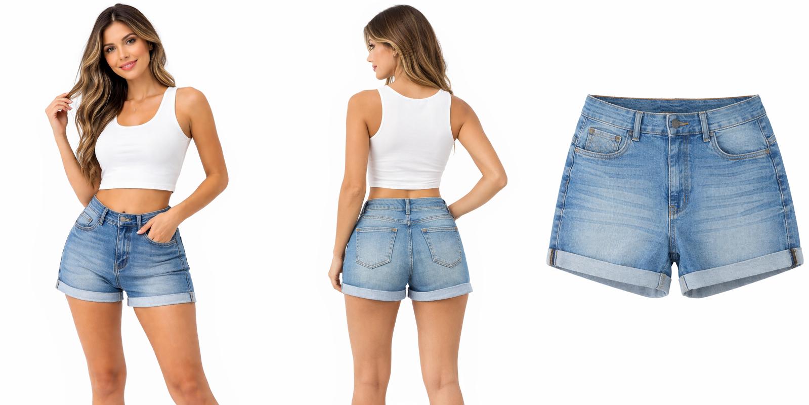 Shorts Jeans Moderno com Acabamento Perfeito Osten Jeans