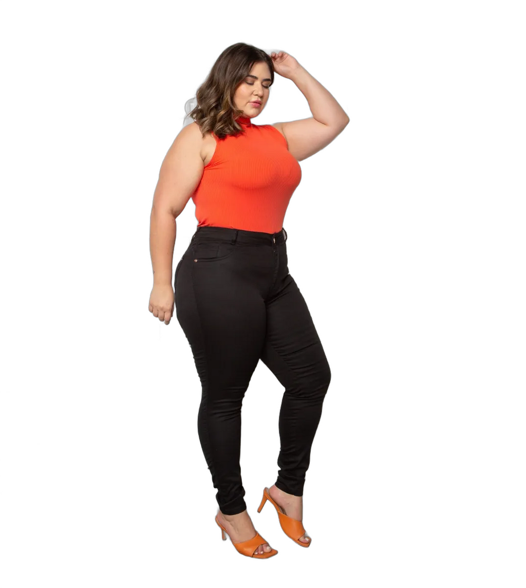 Calça Jeans Feminina Sarja Plus Size