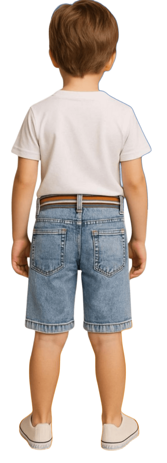 Bermuda Jeans Infantil Menino com Cinto Confortável Estilo Casual